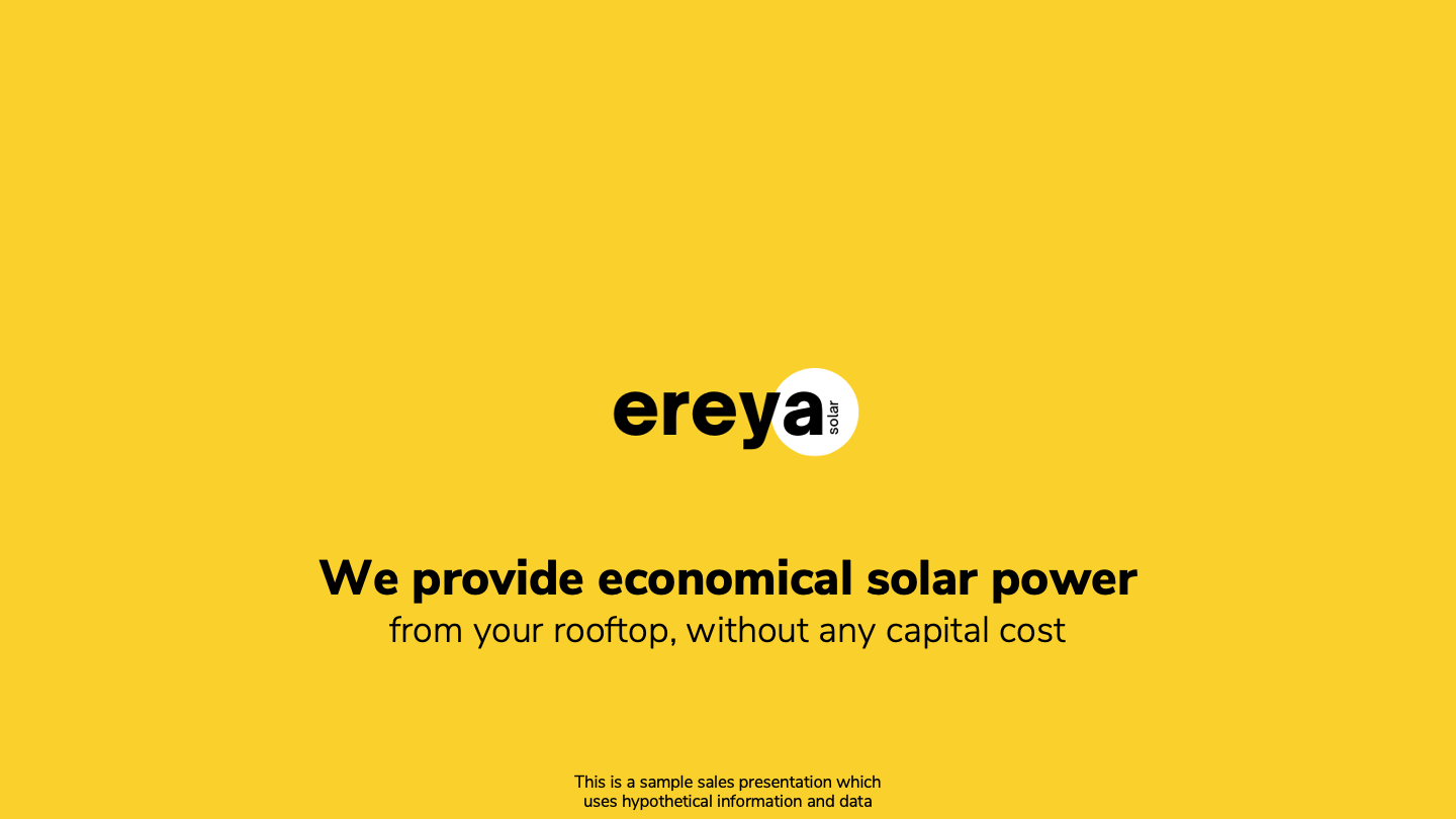 Ereya sales deck – Slide 1